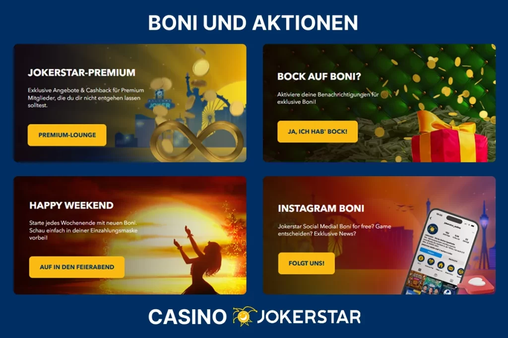 Jokerstar Casino Boni und Promotionen