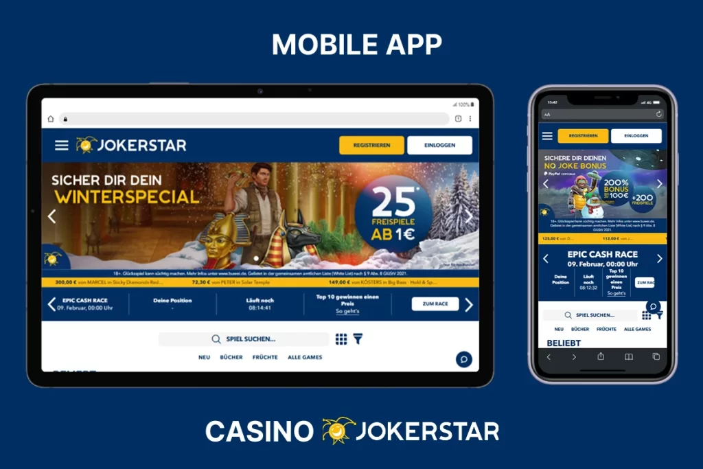 Jokerstar Mobile Anwendungen